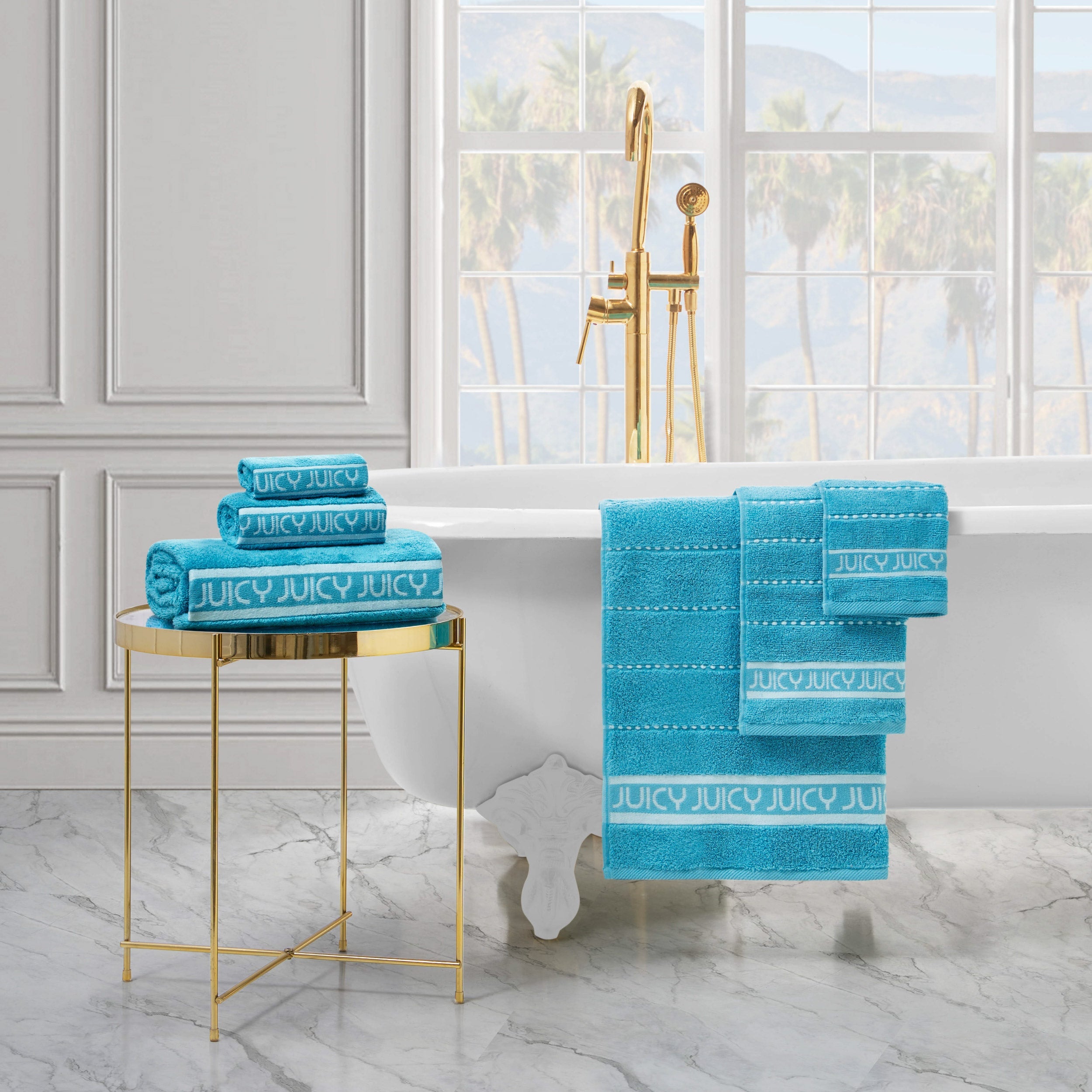 Plush Stripe Bath Towel Set - Image 4