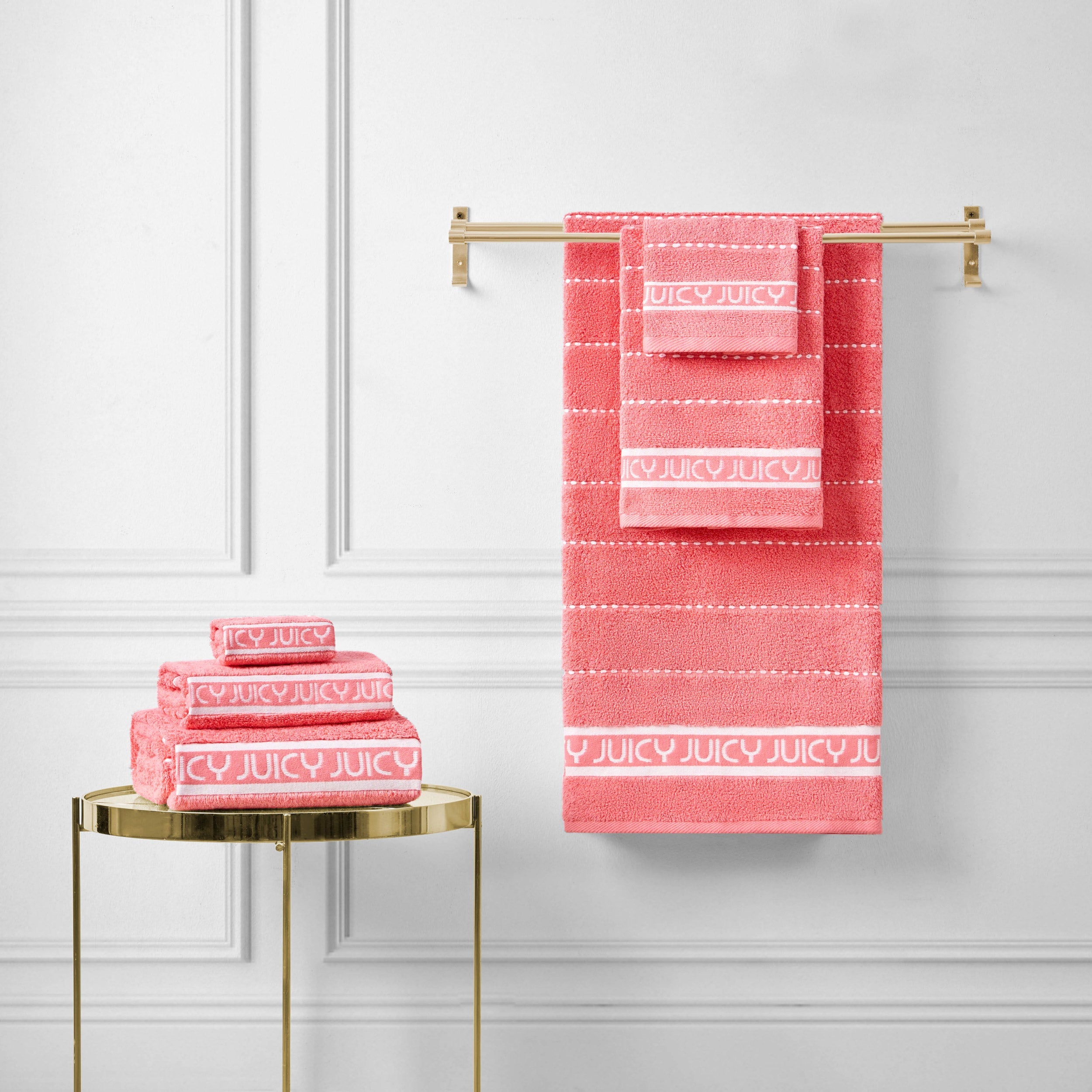 Plush Stripe Bath Towel Set - Image 3
