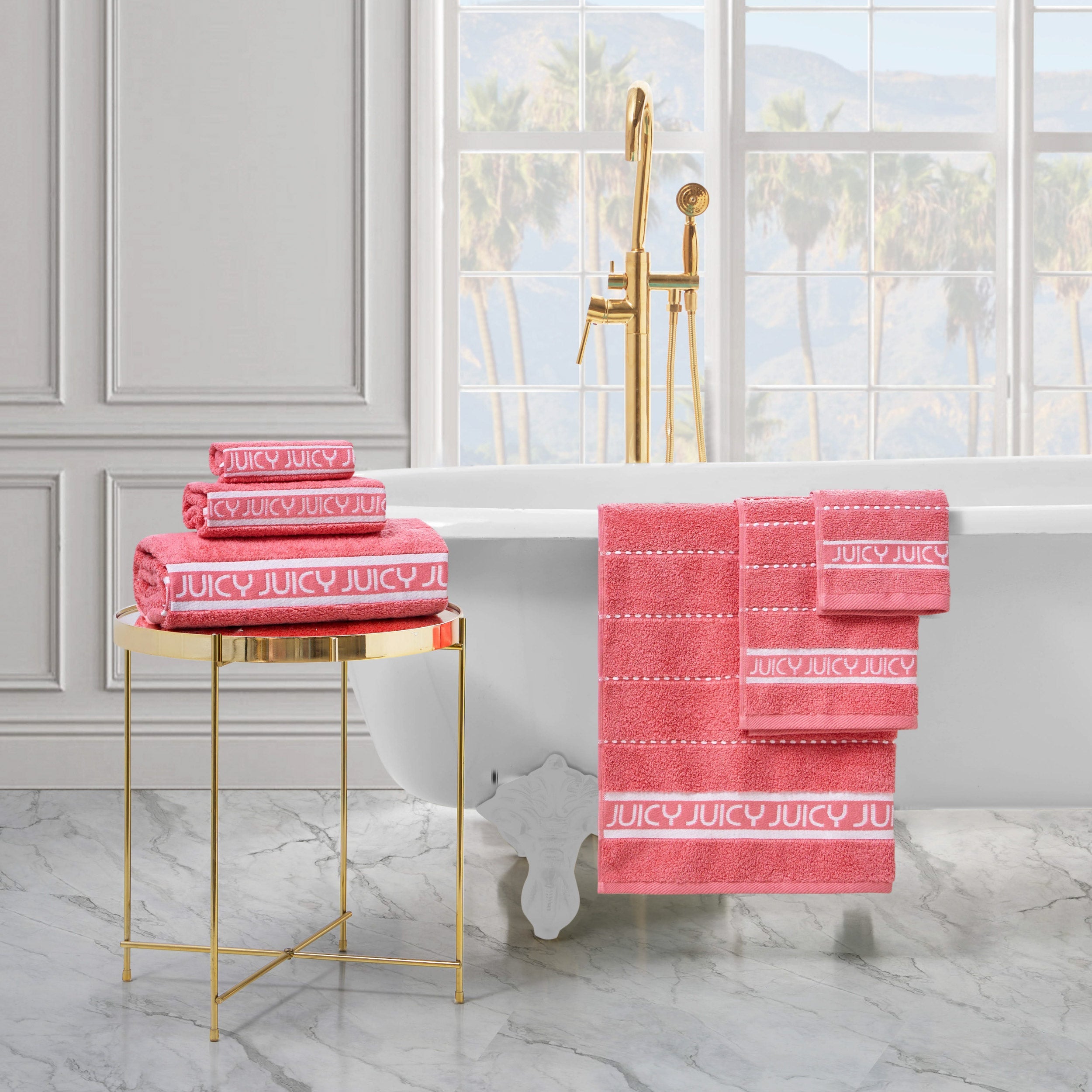 Plush Stripe Bath Towel Set - Image 4