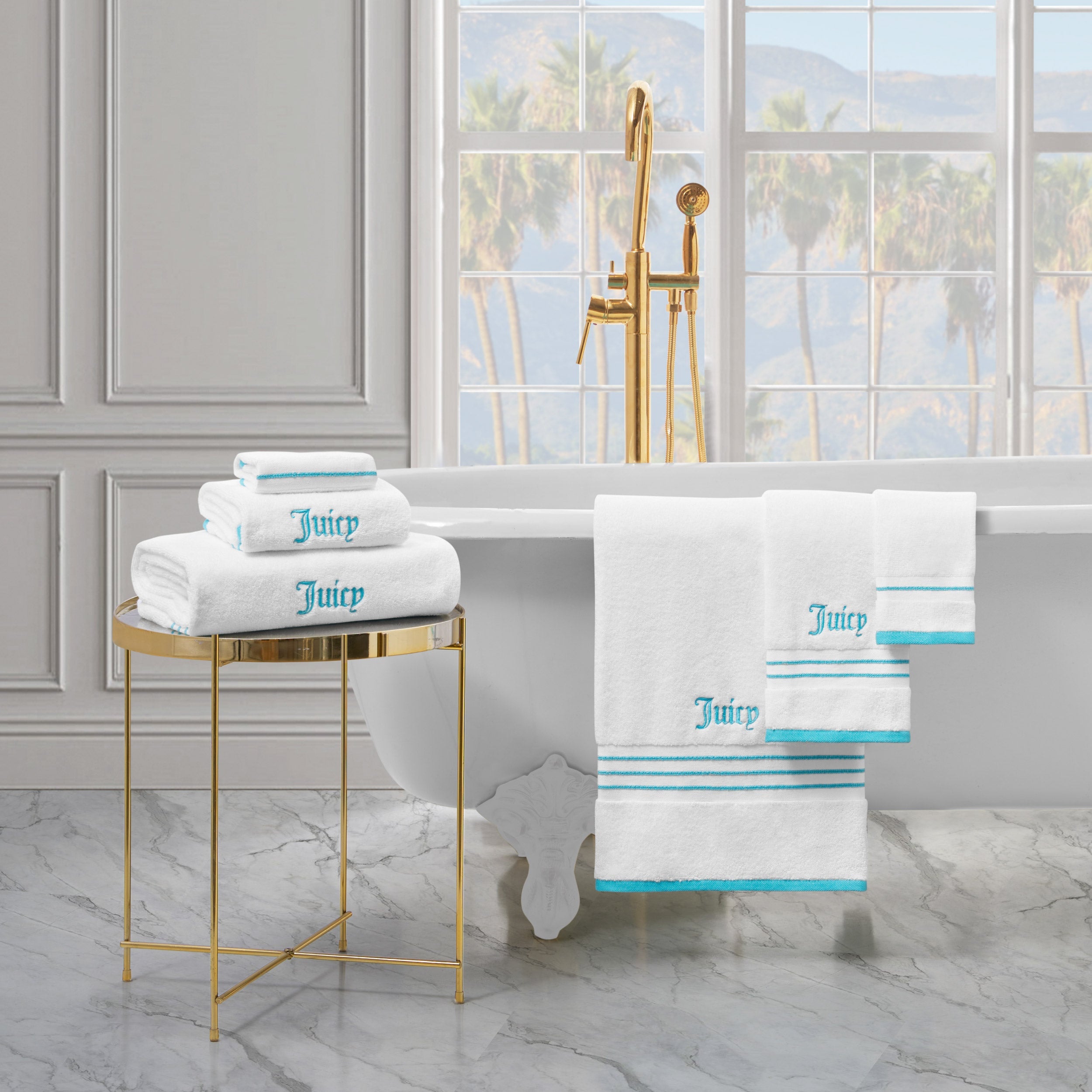 Neon Border Bath Towel Set - Image 4