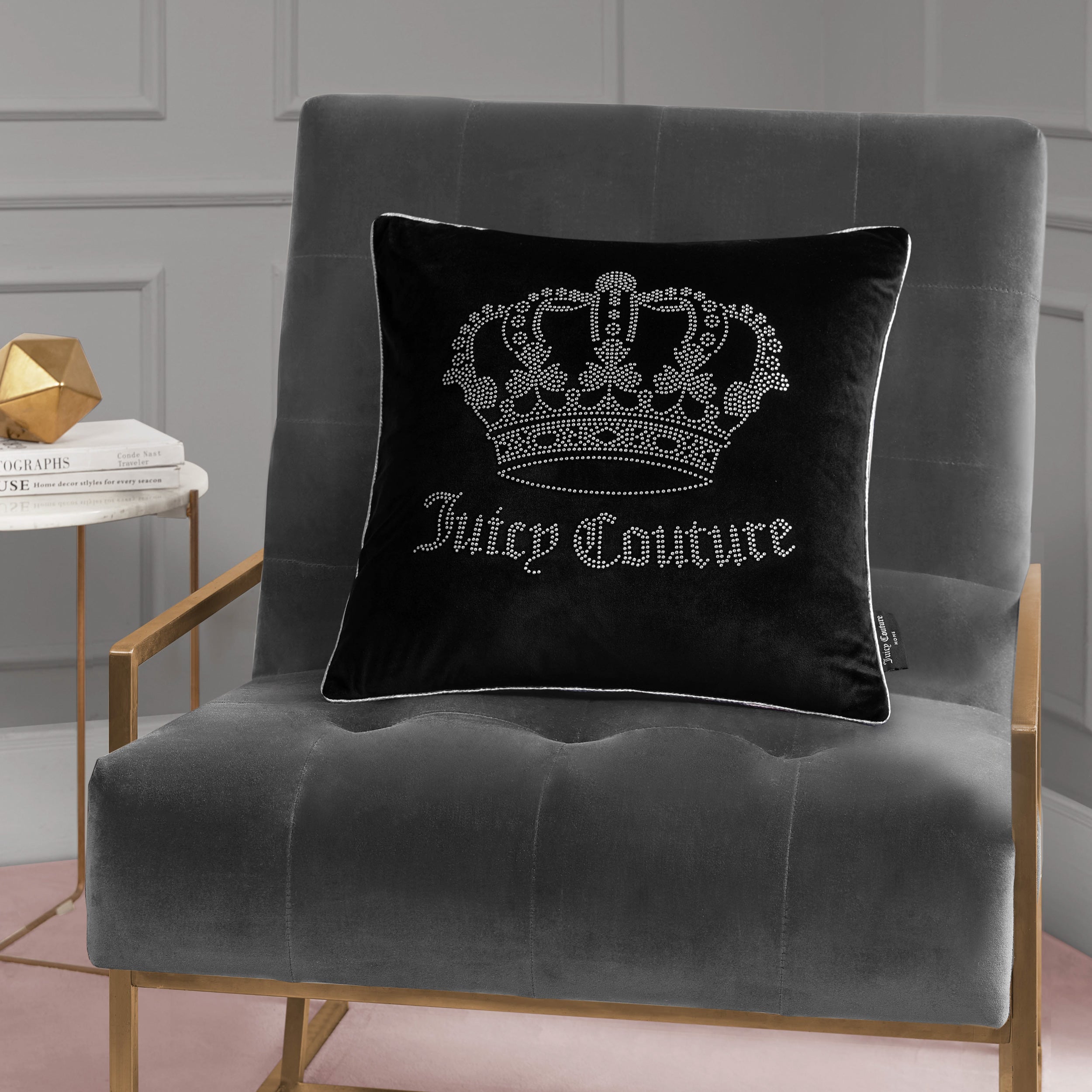 Gothic Rhinestone Crown Pillow - Image 2
