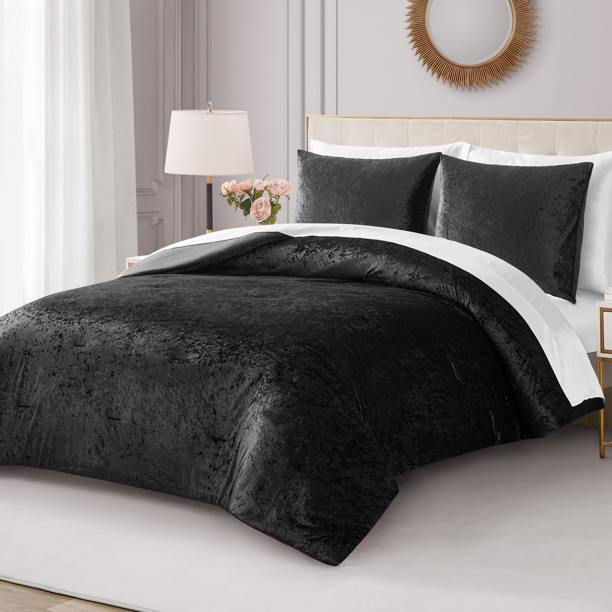 Crushed Velvet Comforter Set - Image 5