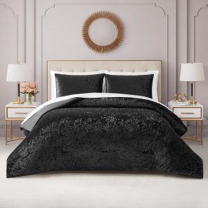 Crushed Velvet Comforter Set