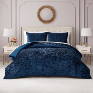 Crushed Velvet Comforter Set