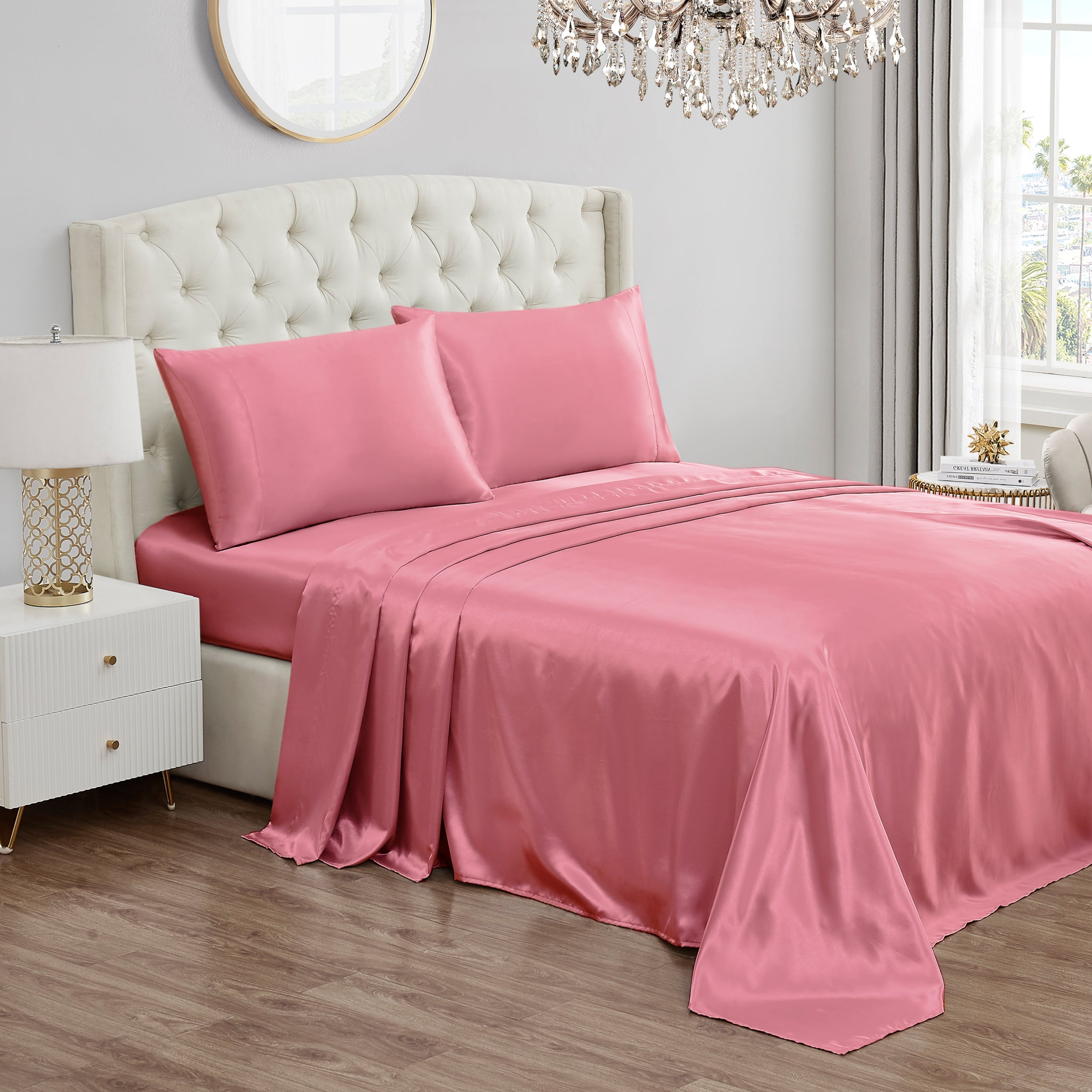 Solid Satin Sheet Set - Image 2