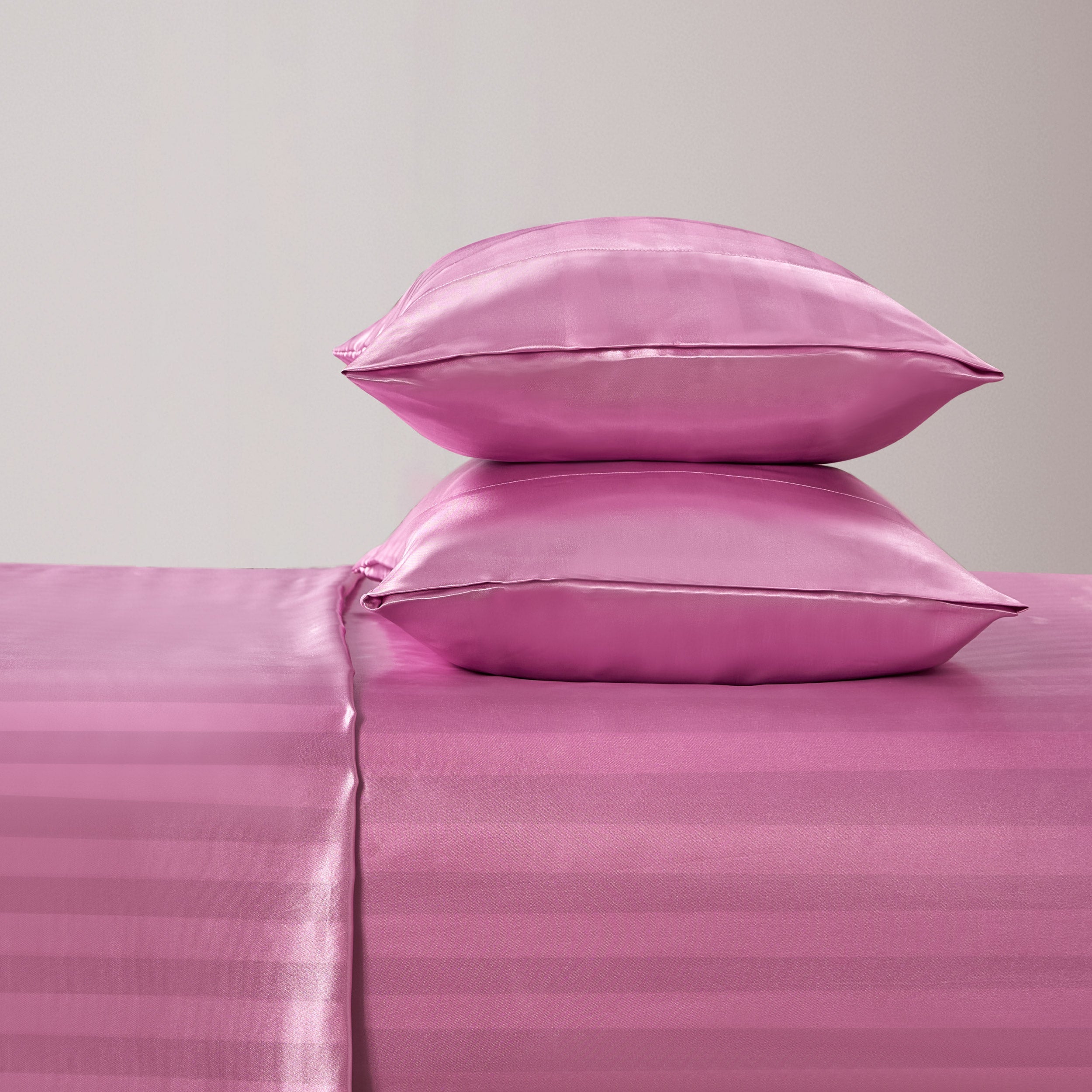 Damask Stripe Satin Sheet Set - Image 5