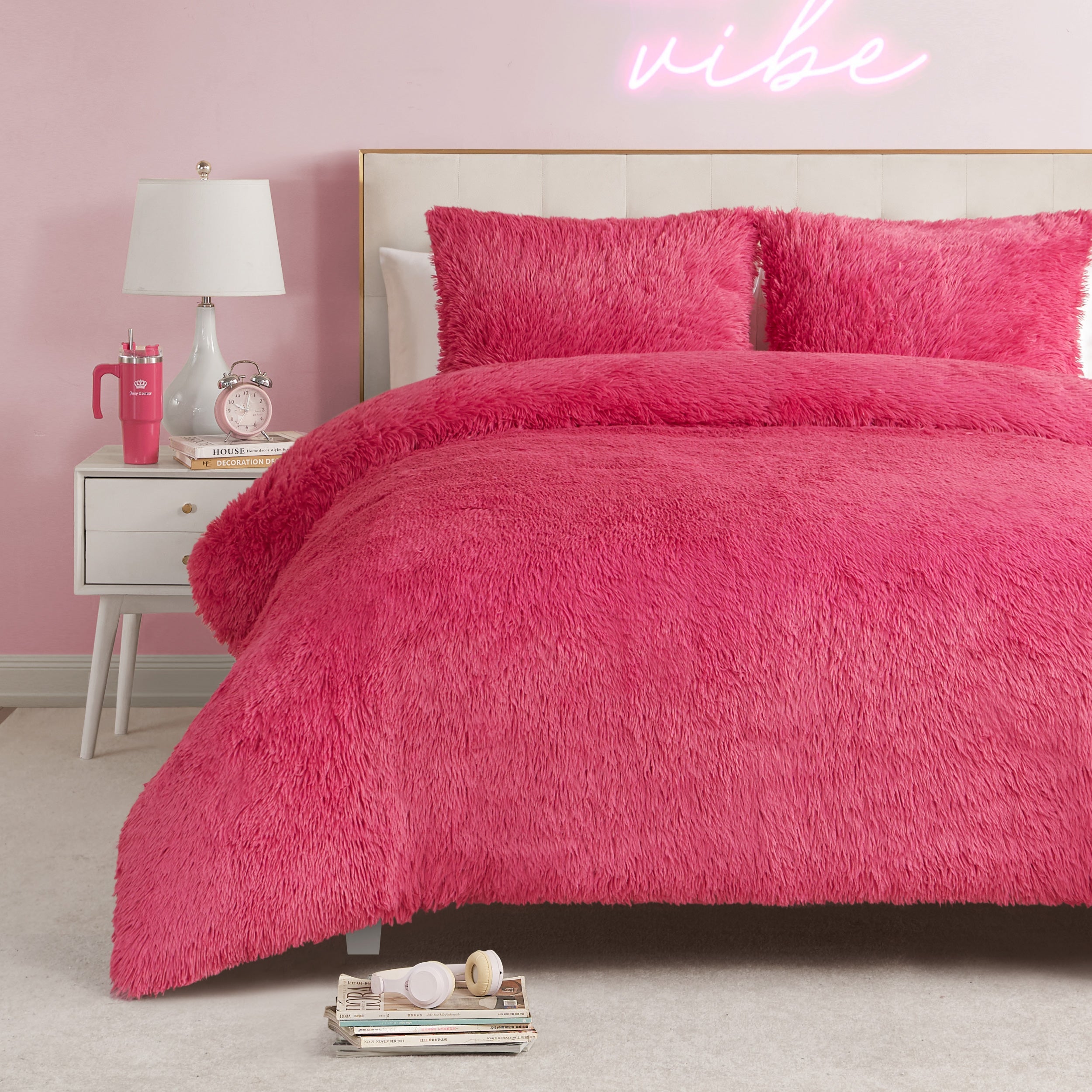 Shaggy Faux Fur Comforter Set - Image 3