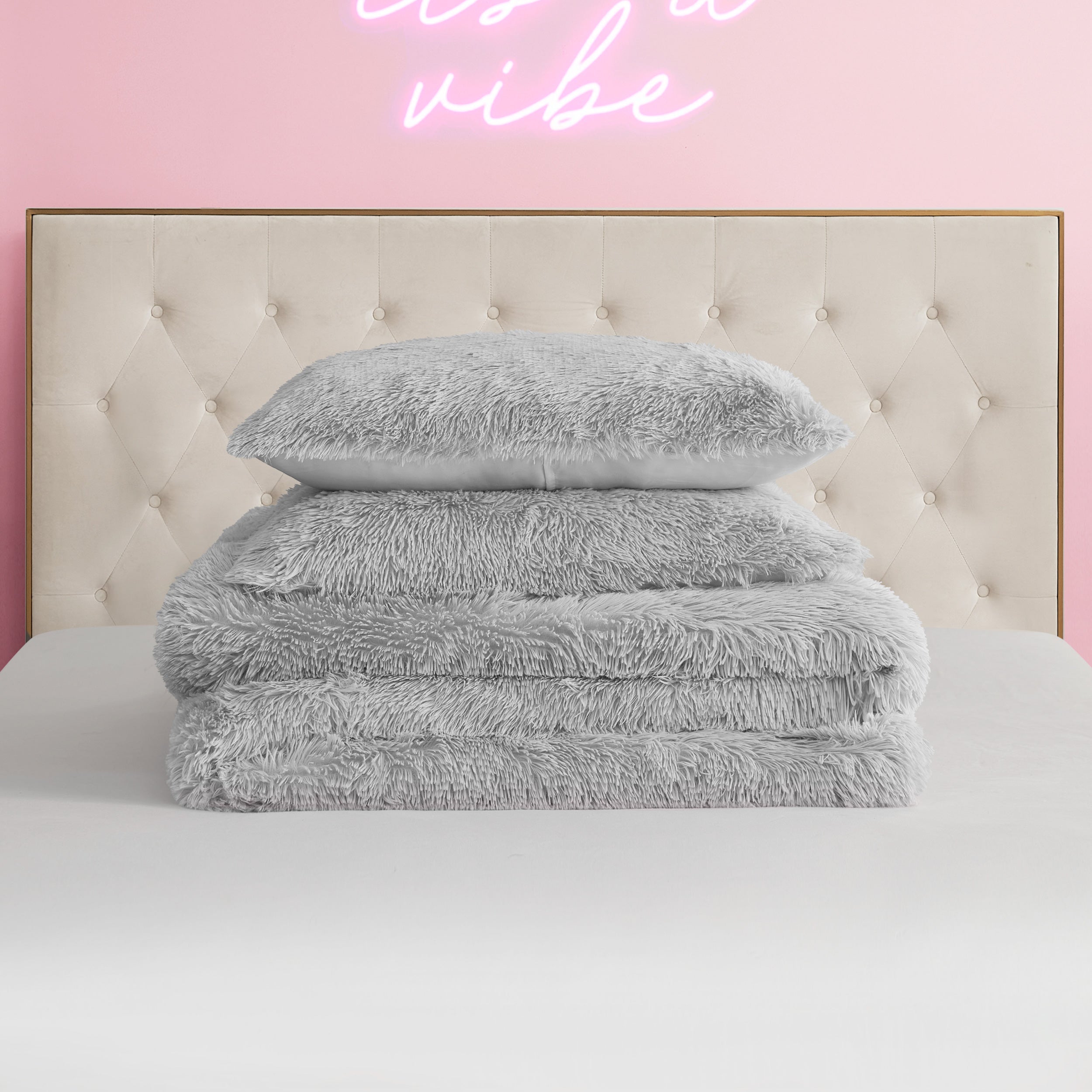 Shaggy Faux Fur Comforter Set - Image 5