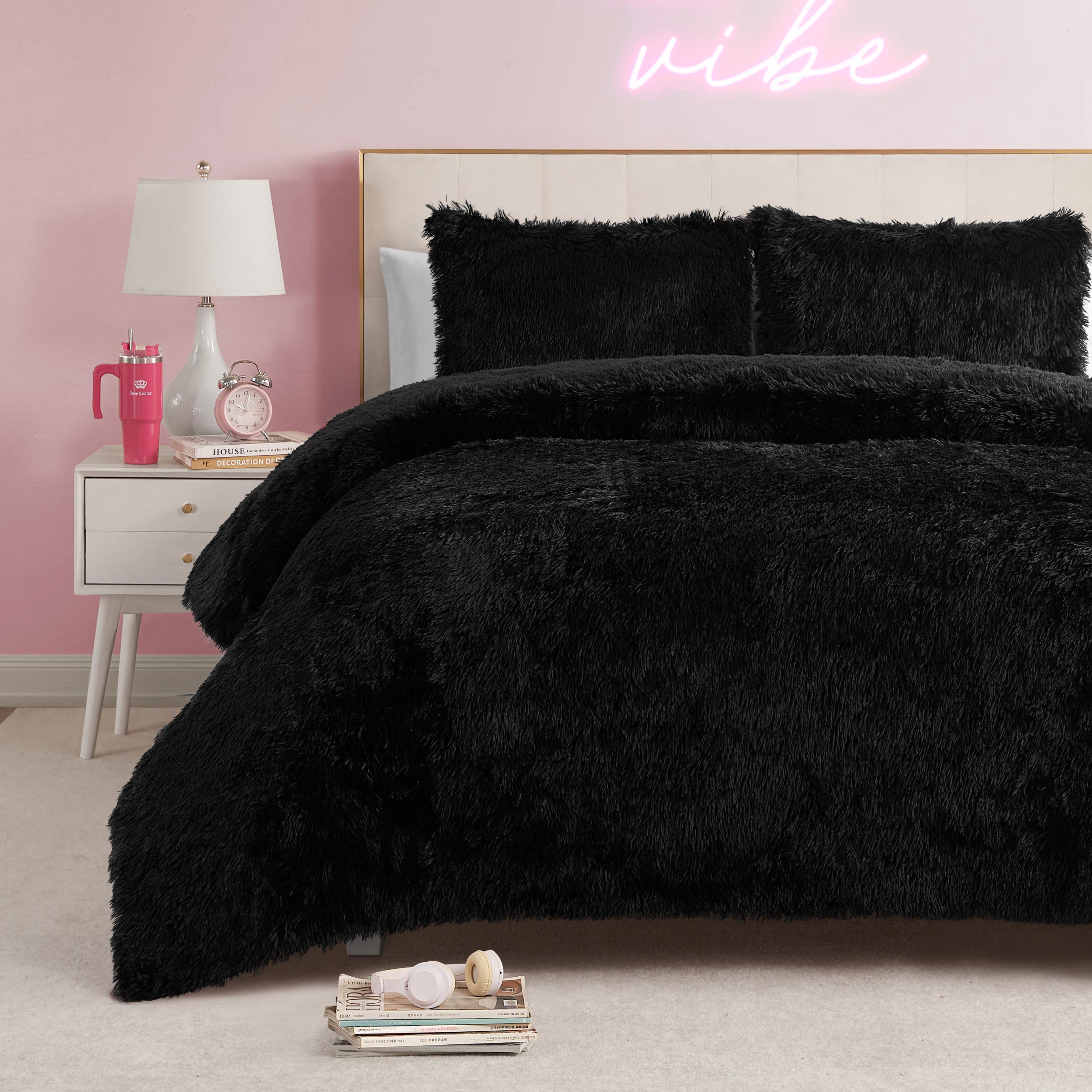 Shaggy Faux Fur Comforter Set - Image 3