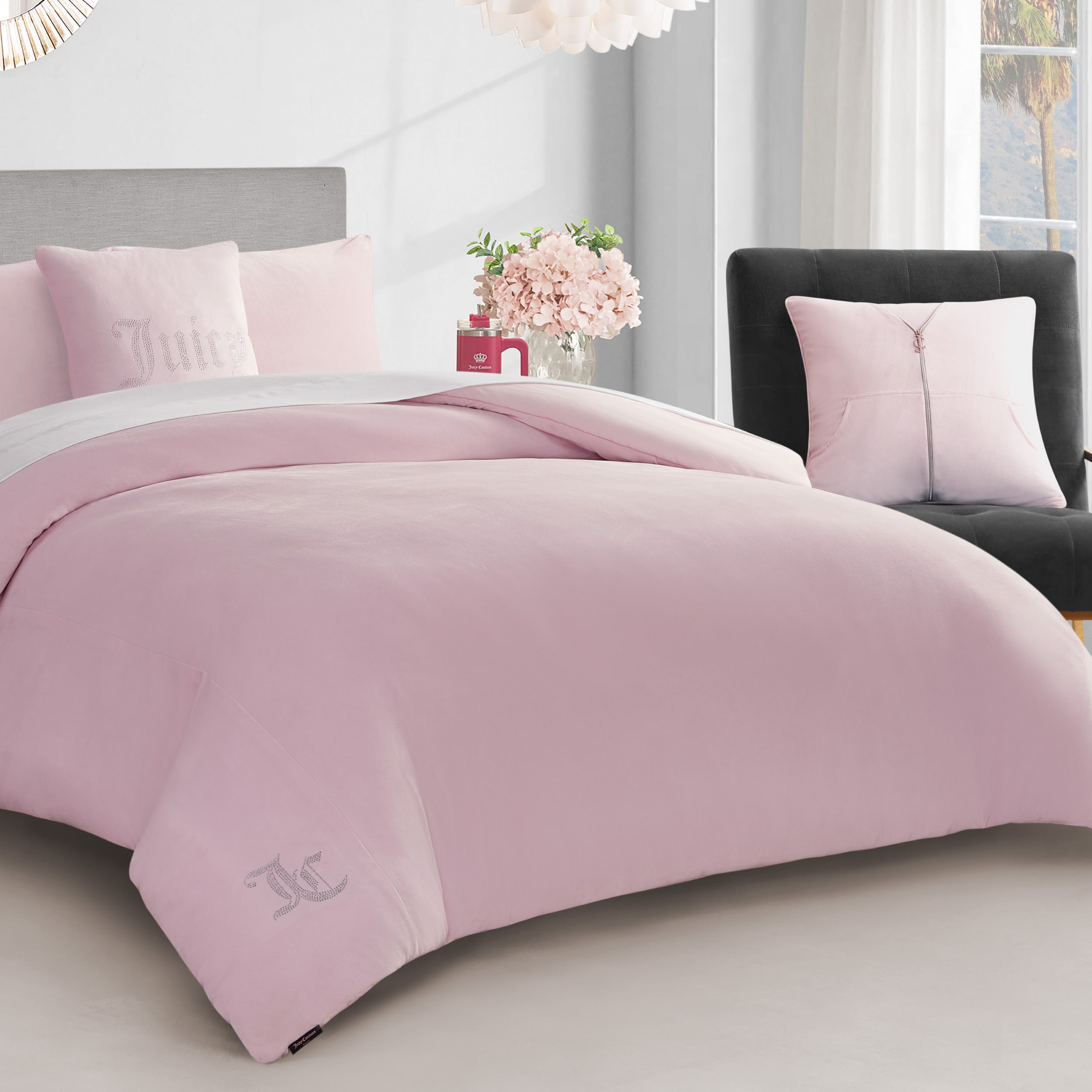 Solid Velour Comforter Set - Image 2