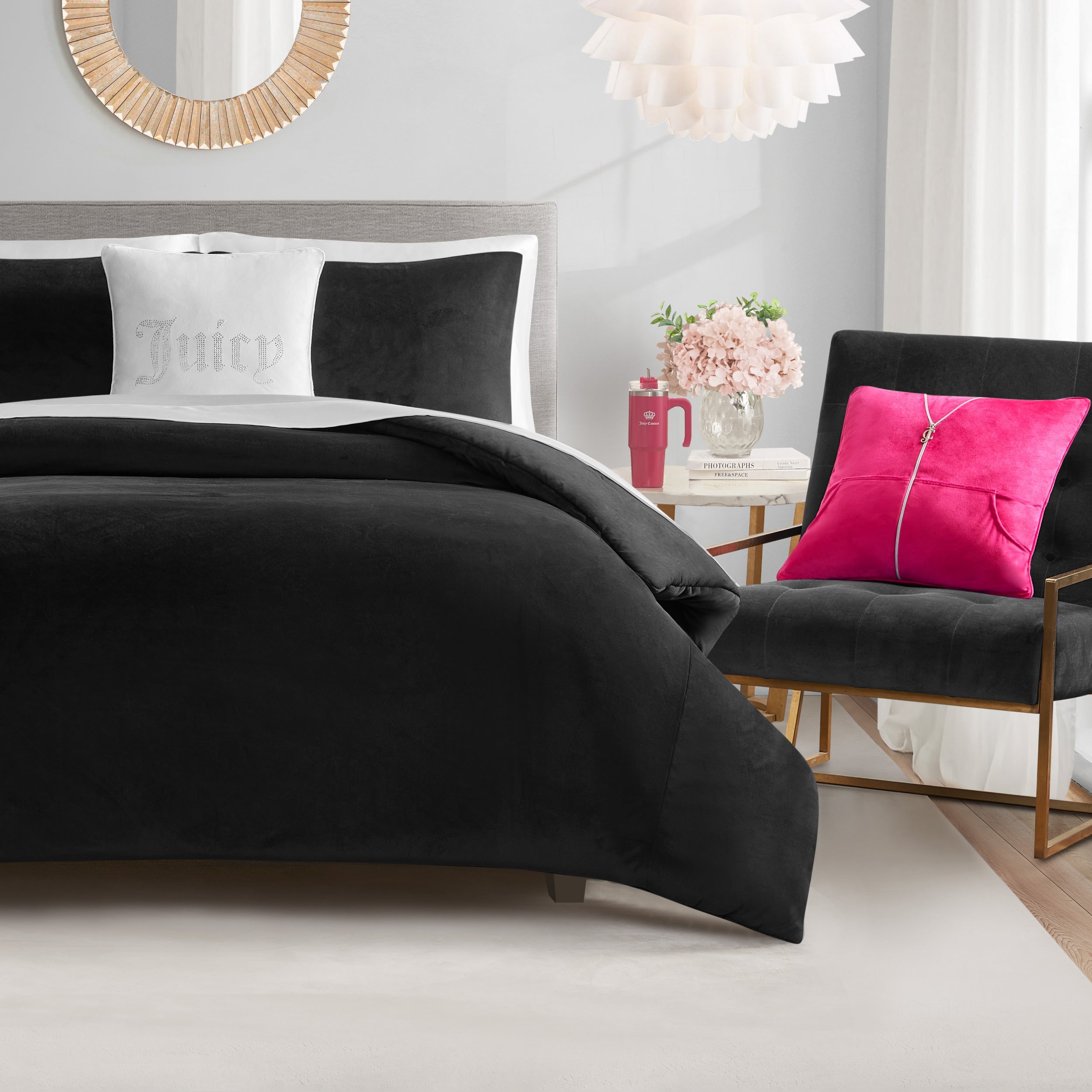 Solid Velour Comforter Set - Image 3