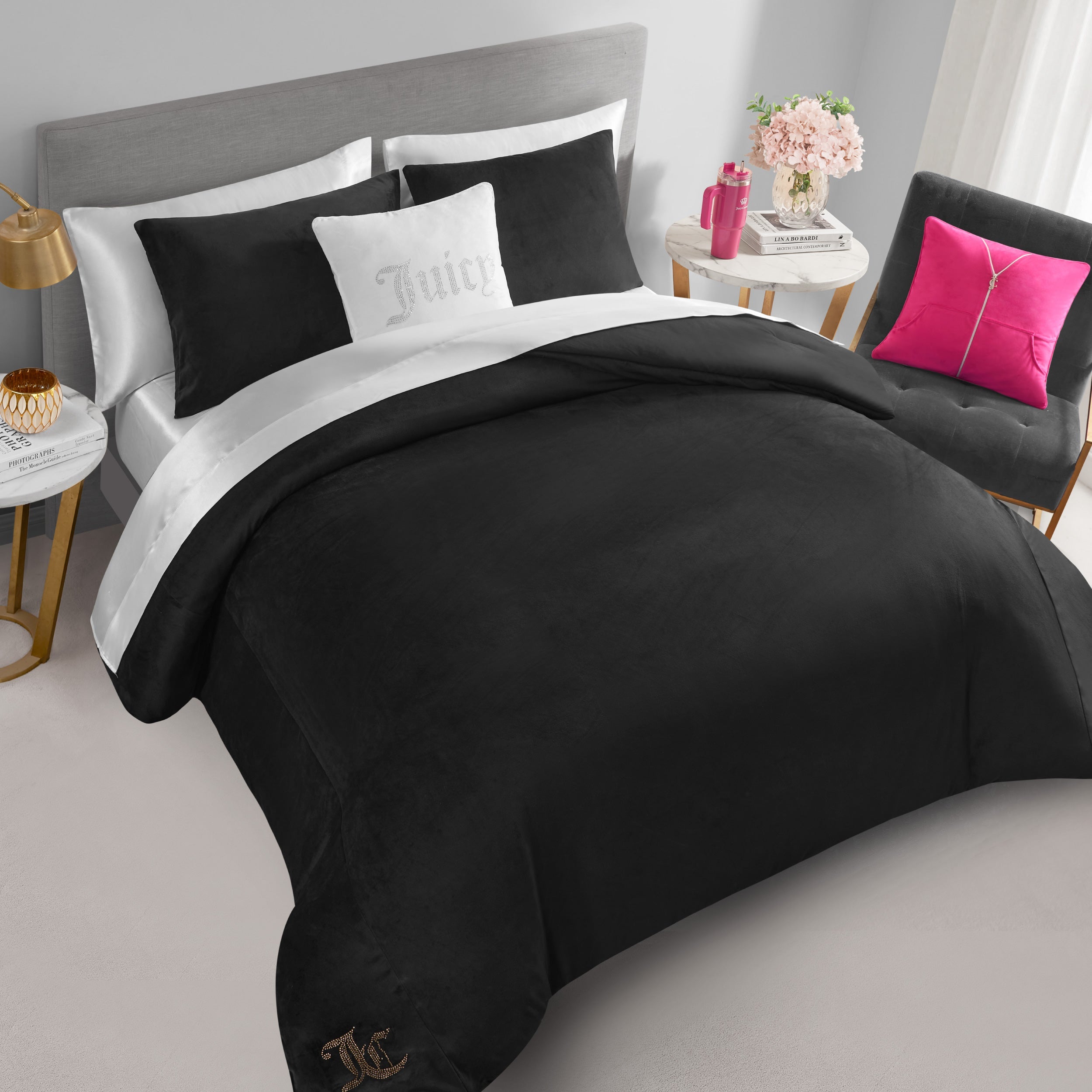 Solid Velour Comforter Set - Image 4