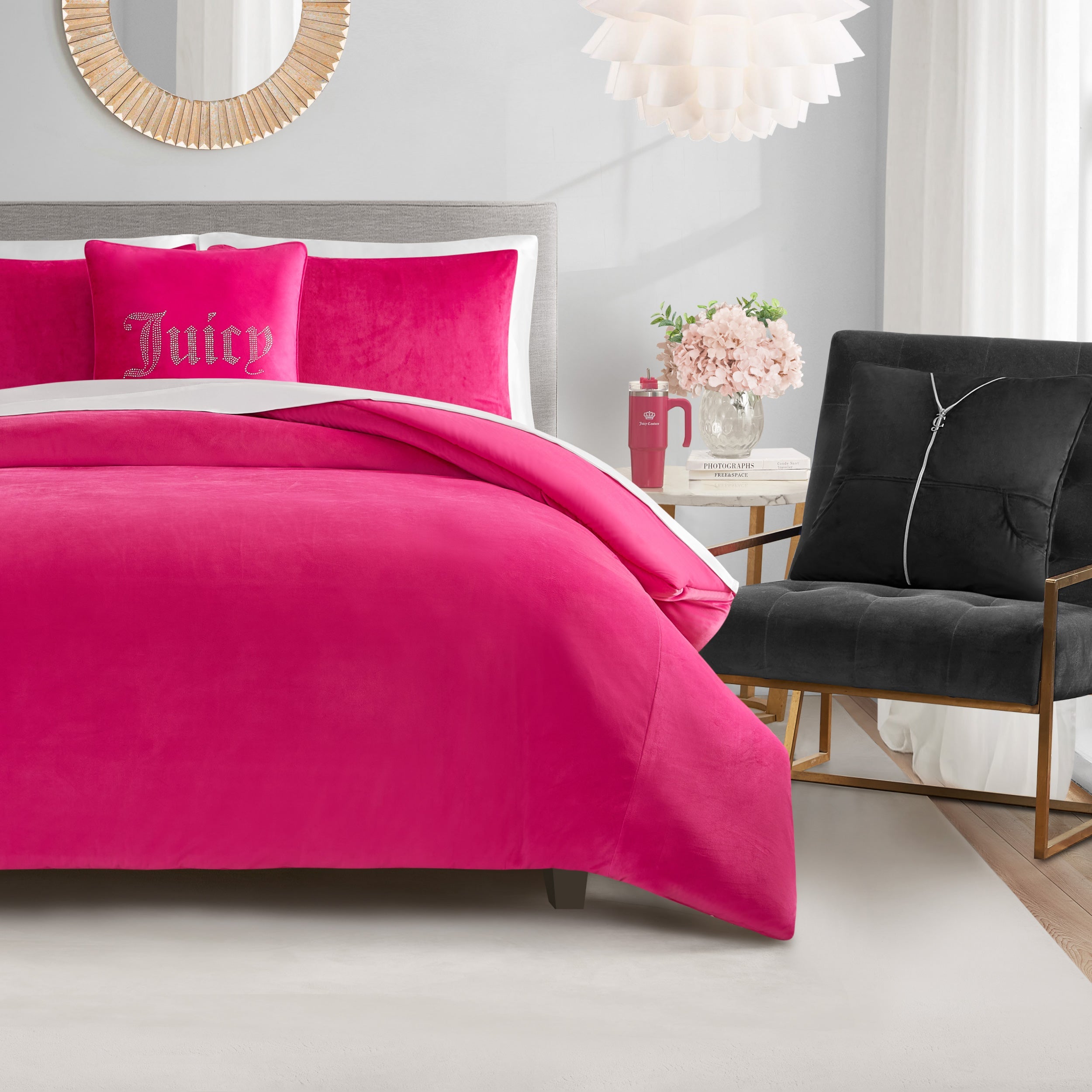 Solid Velour Comforter Set - Image 3