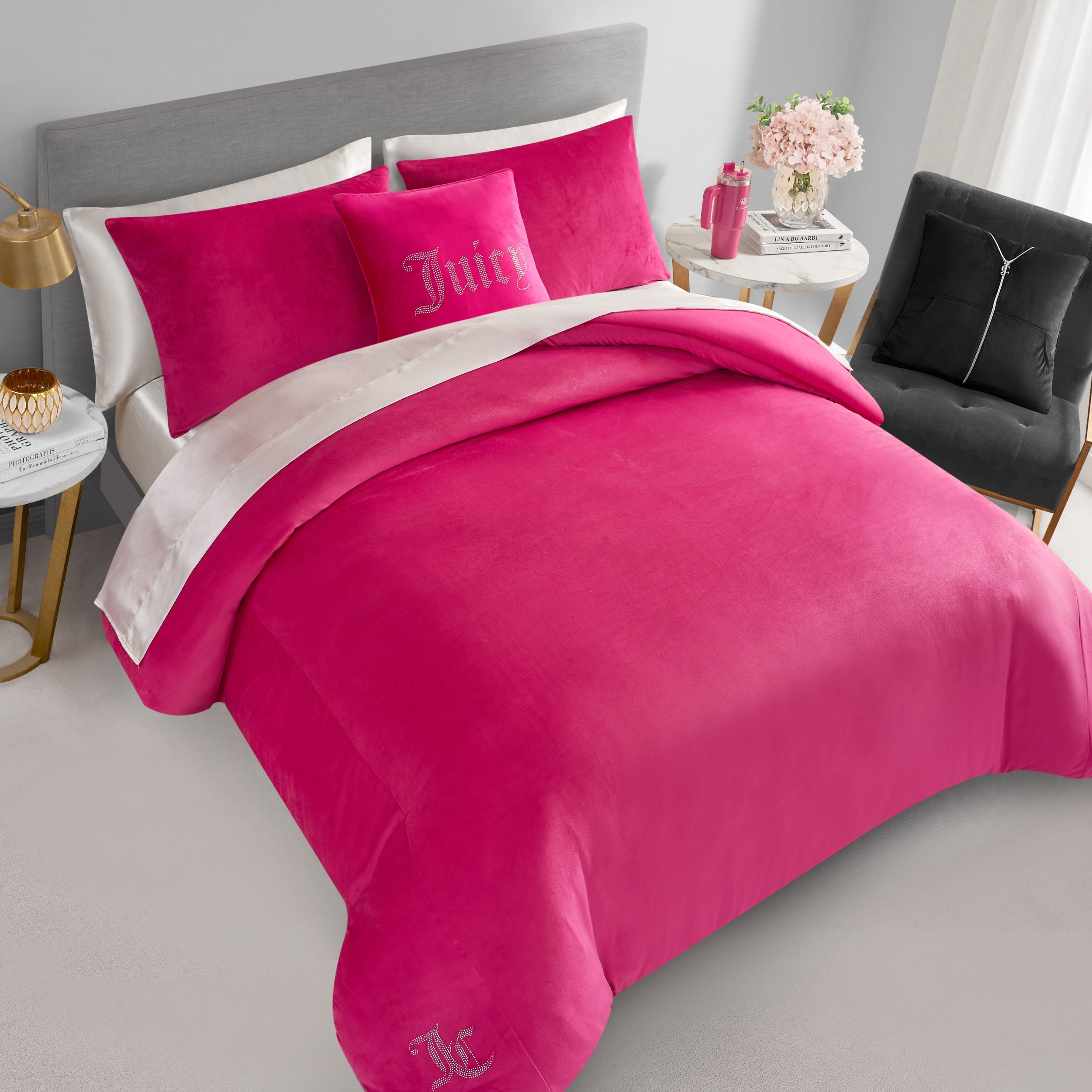 Solid Velour Comforter Set - Image 4