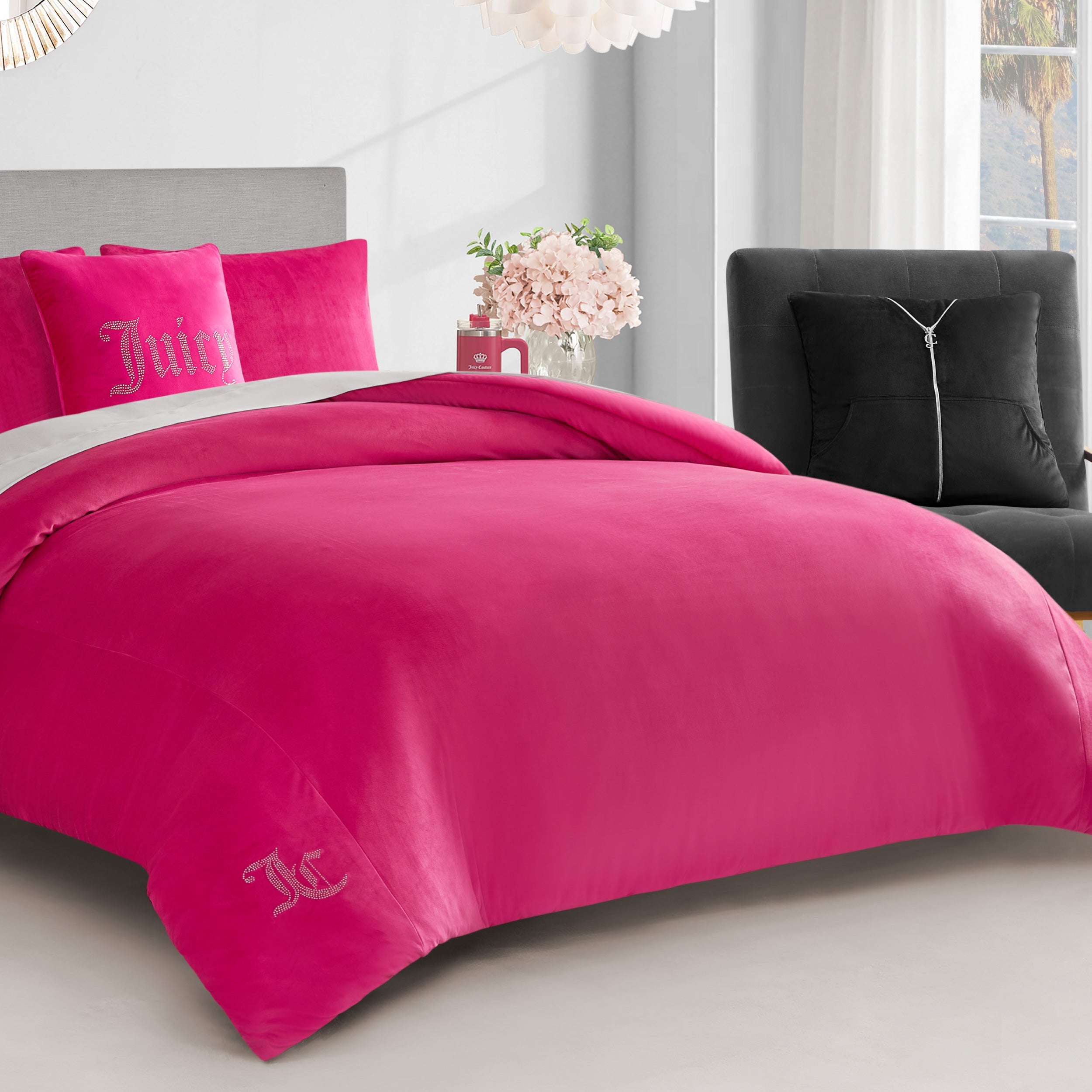 Solid Velour Comforter Set - Image 2