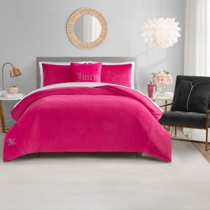 Solid Velour Comforter Set