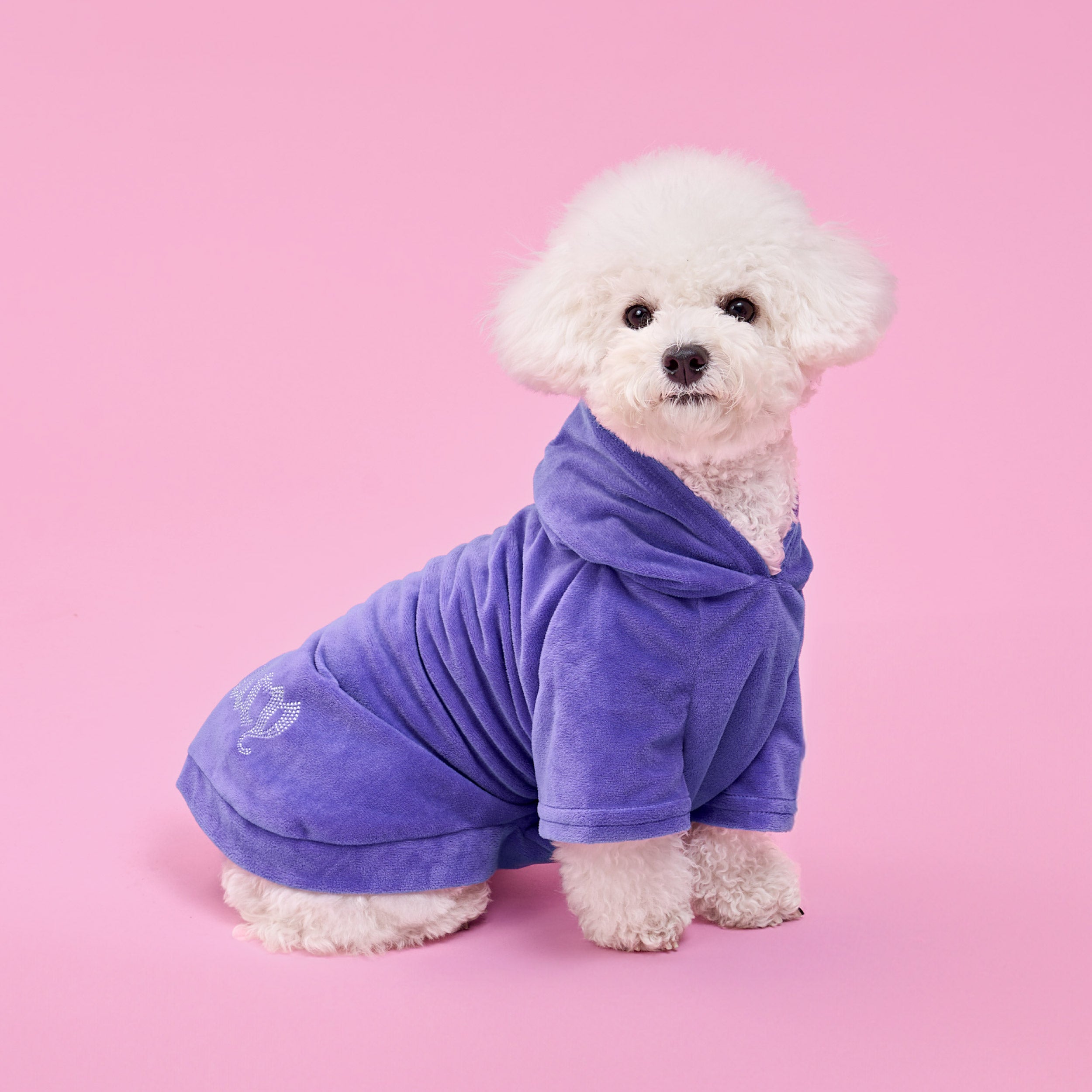 Bling Velour Pet Hoodie - Image 2