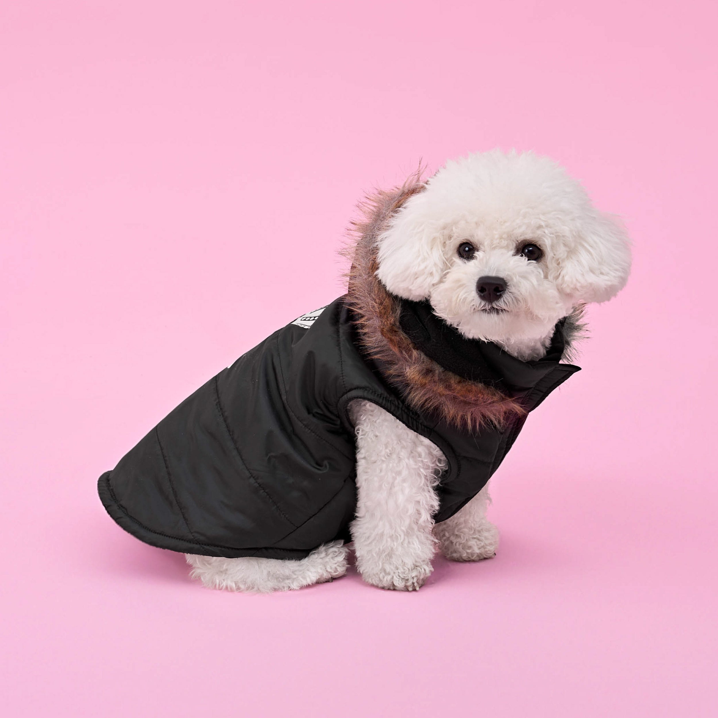 Pet Faux Fur Hooded Jacket - Image 2