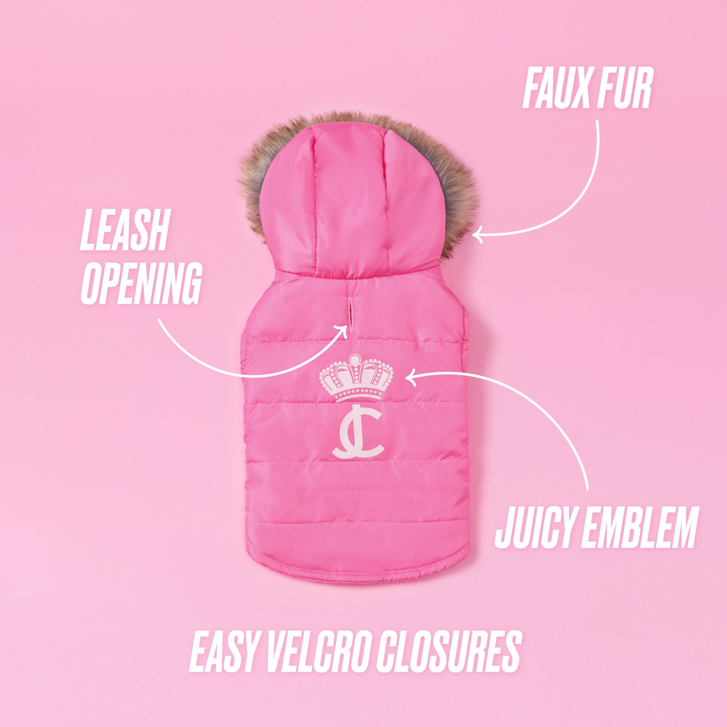 Pet Faux Fur Hooded Jacket - Image 3