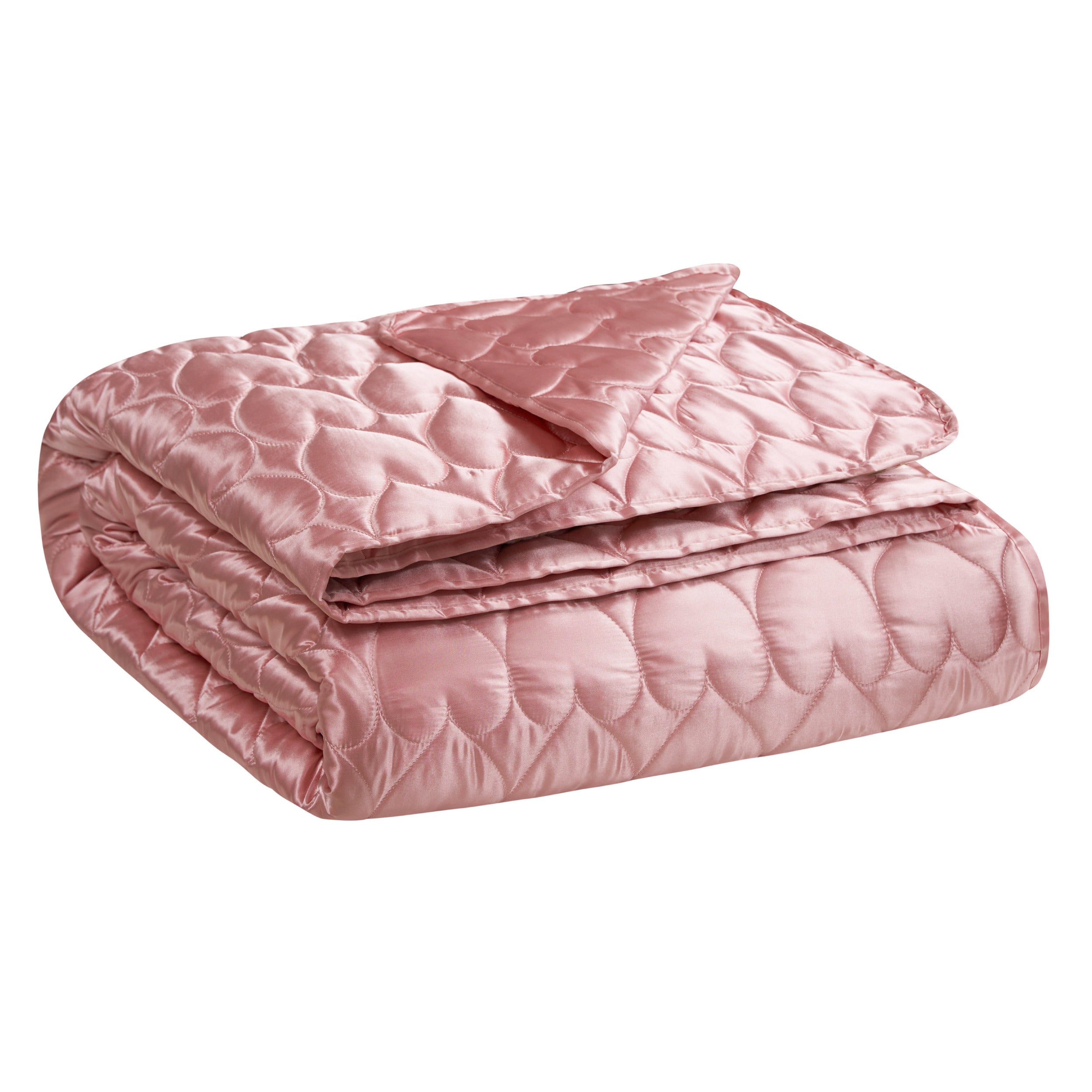 Satin Heart Stitched Quilt Set - Image 6