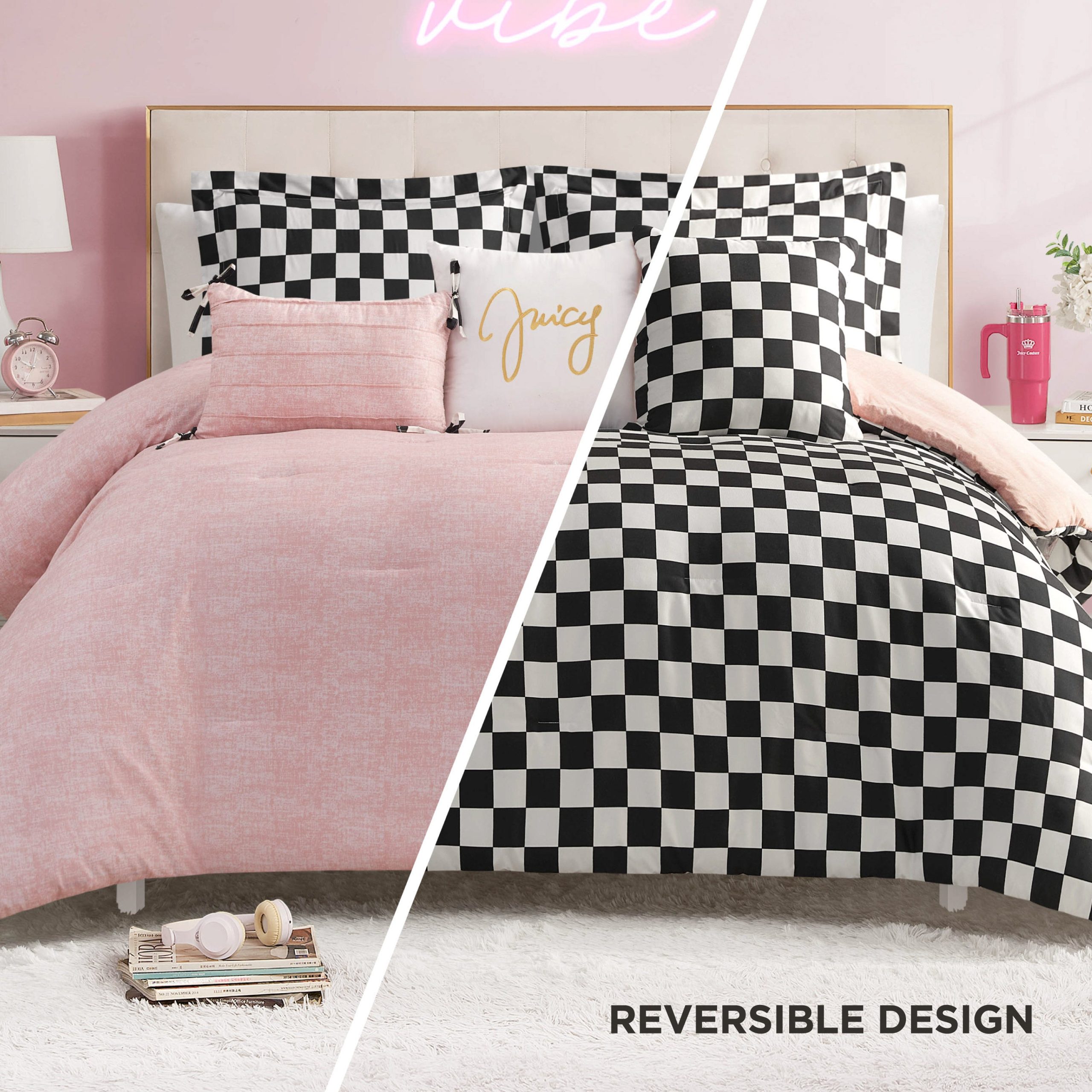 Checkerboard Reversible Comforter Set - Image 3