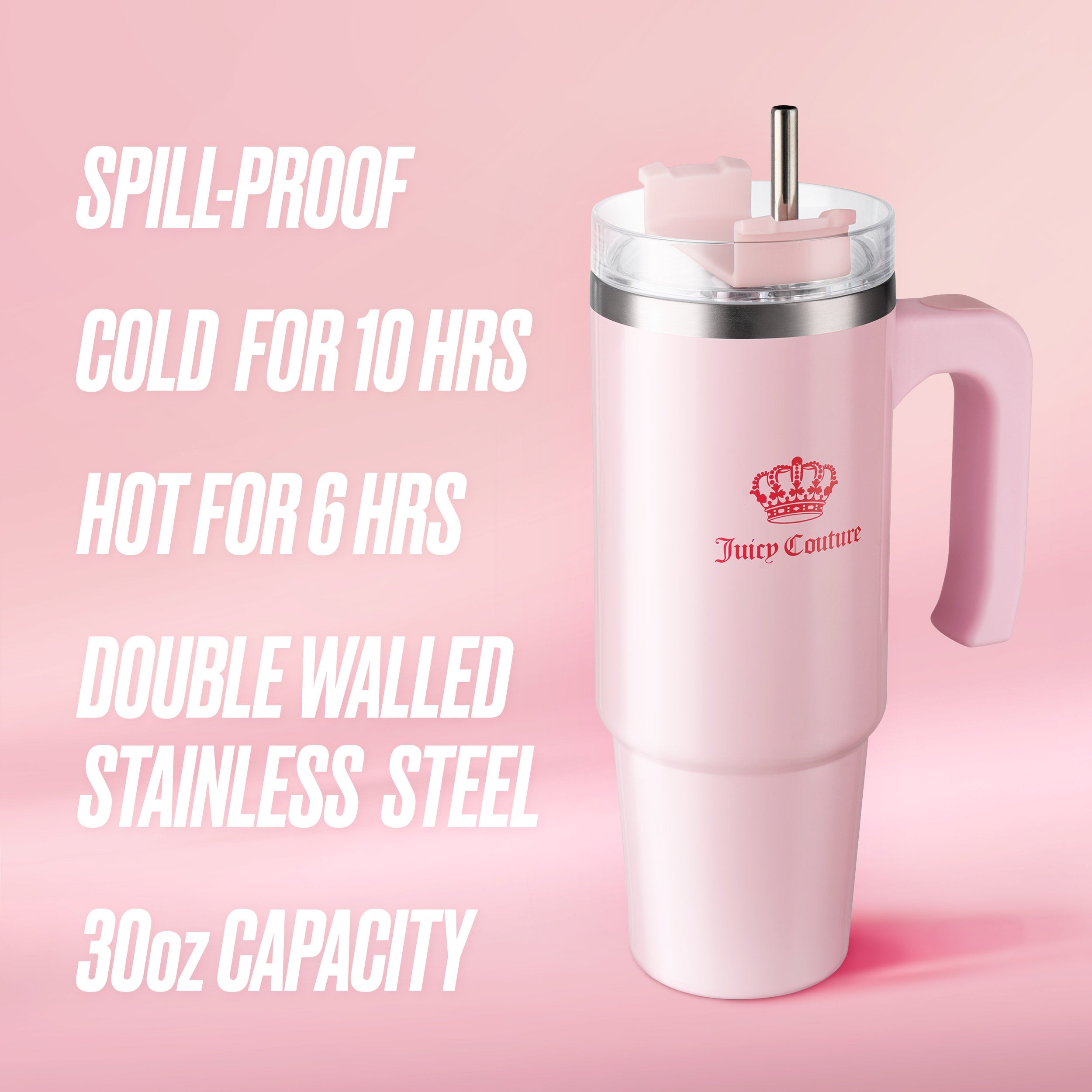 Glam Logo Stainless Steel Water Bottle - Image 3