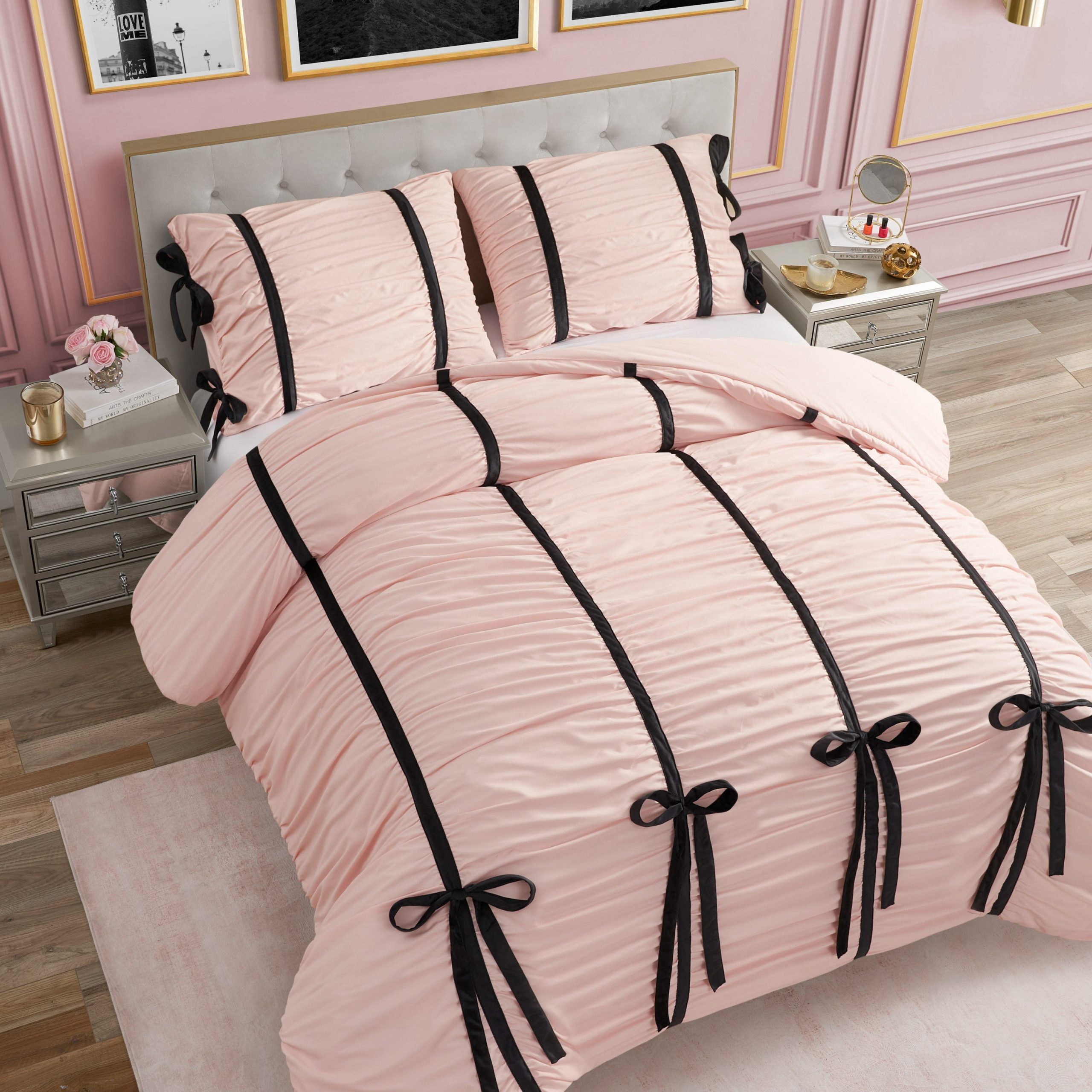 Amelie Bows Ruched Comforter Set - Image 4