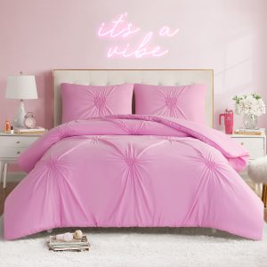 Amora Gathered Heart Comforter Set