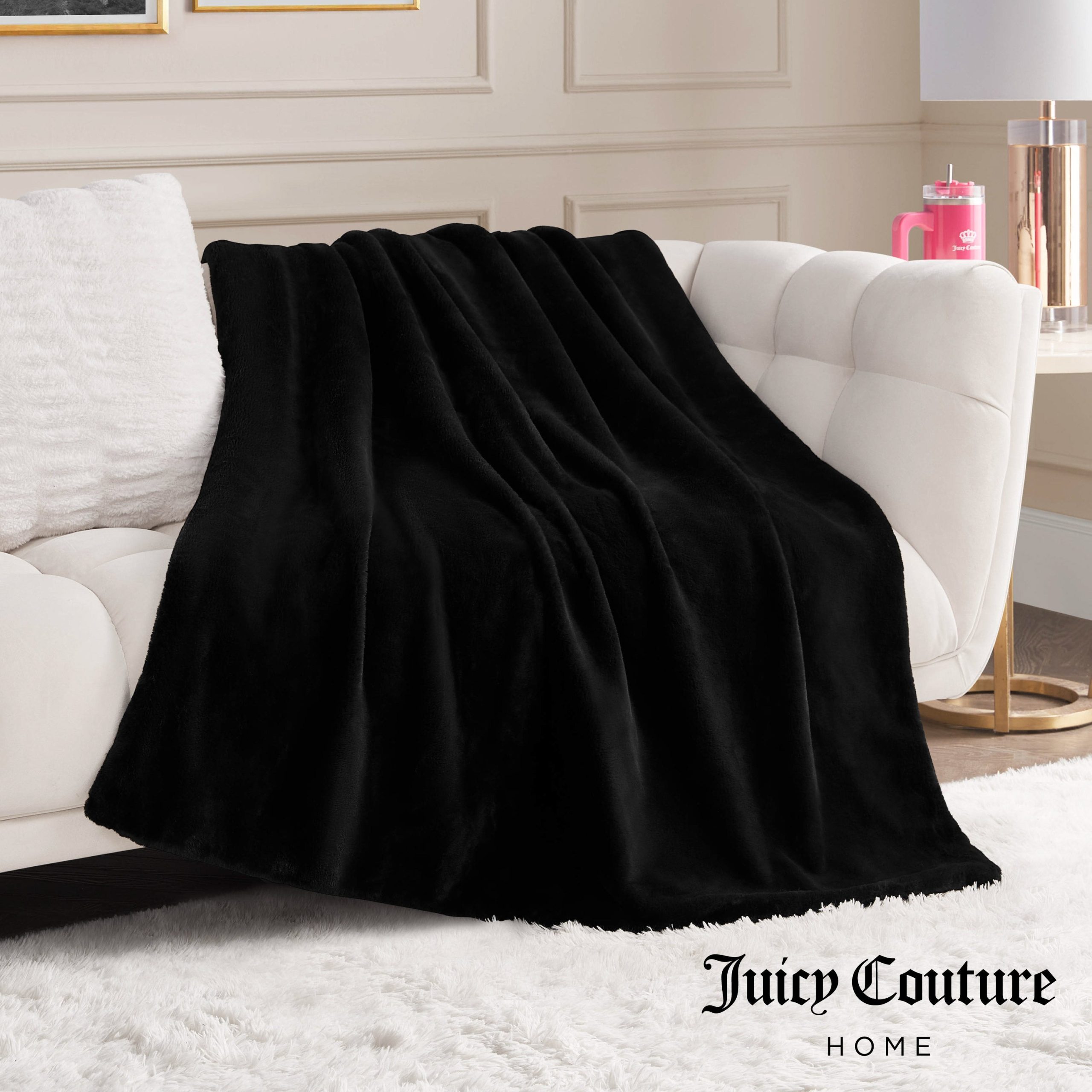 Solid Rabbit Mink Faux Fur Throw Blanket - Image 4