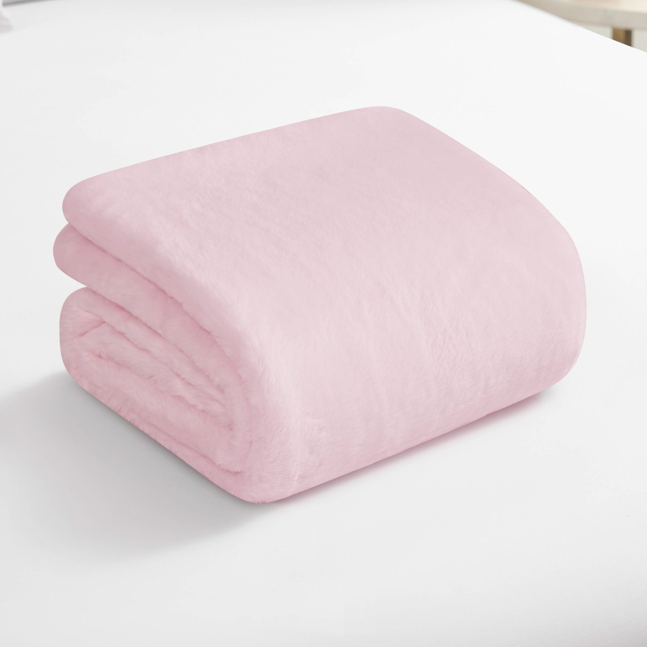 Solid Rabbit Mink Faux Fur Throw Blanket - Image 3
