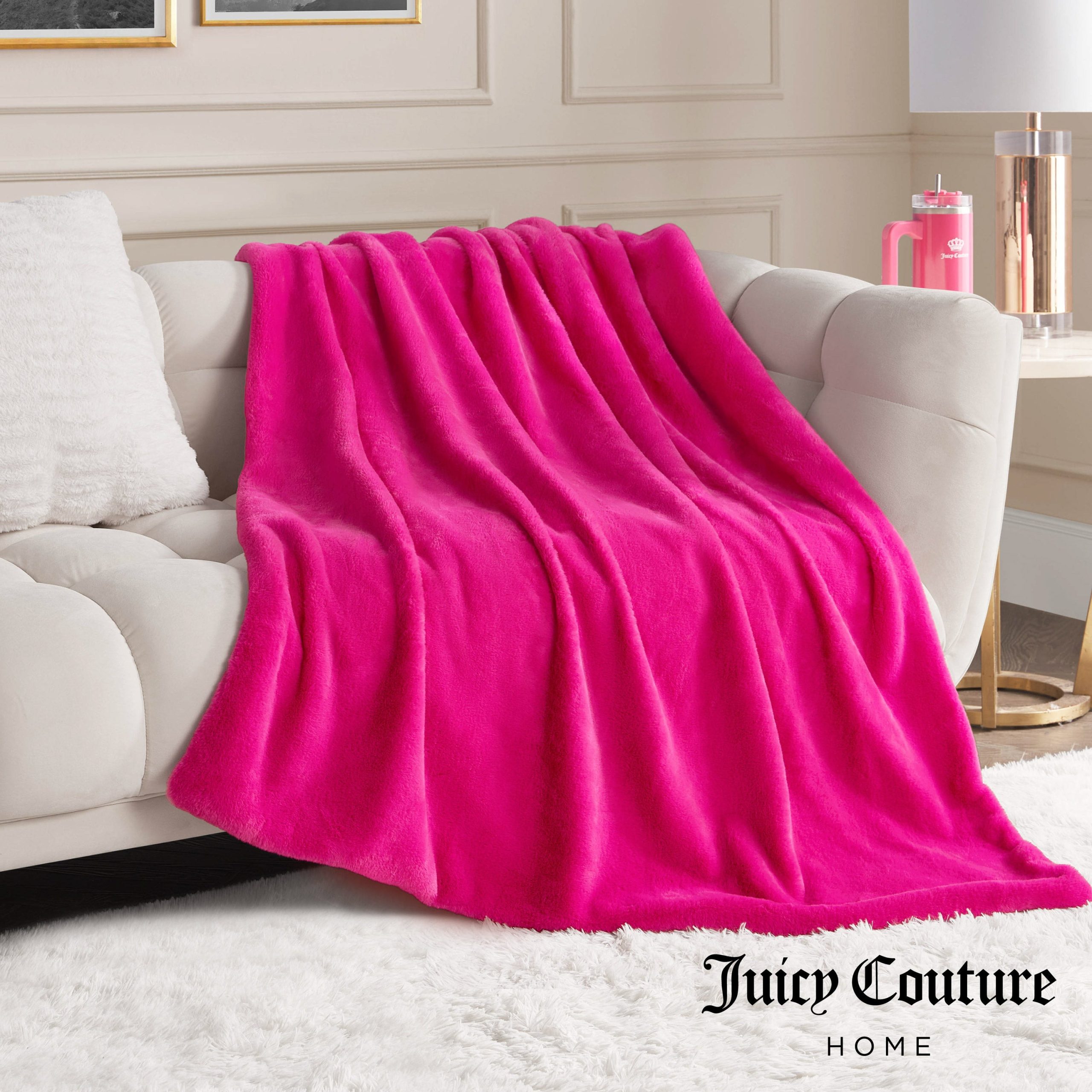 Solid Rabbit Mink Faux Fur Throw Blanket - Image 4