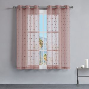 Evelyn Polka Dot Sheer Curtains