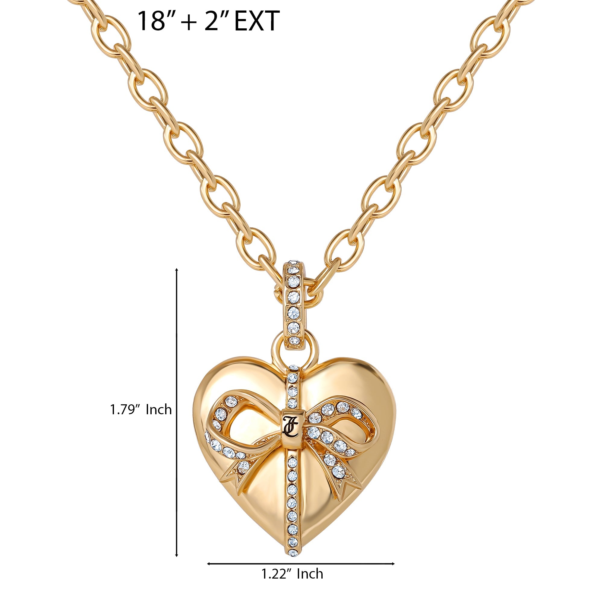Gold-Tone Heart Charm Necklace - Image 4