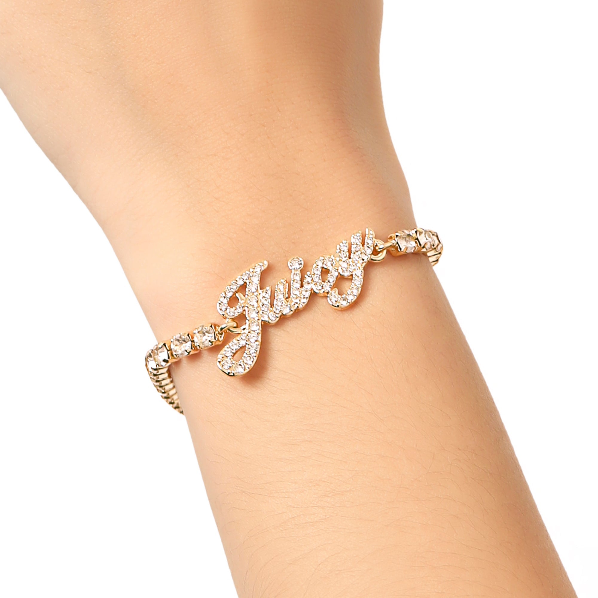 Juicy Script Crystal Tennis Bracelet - Image 2