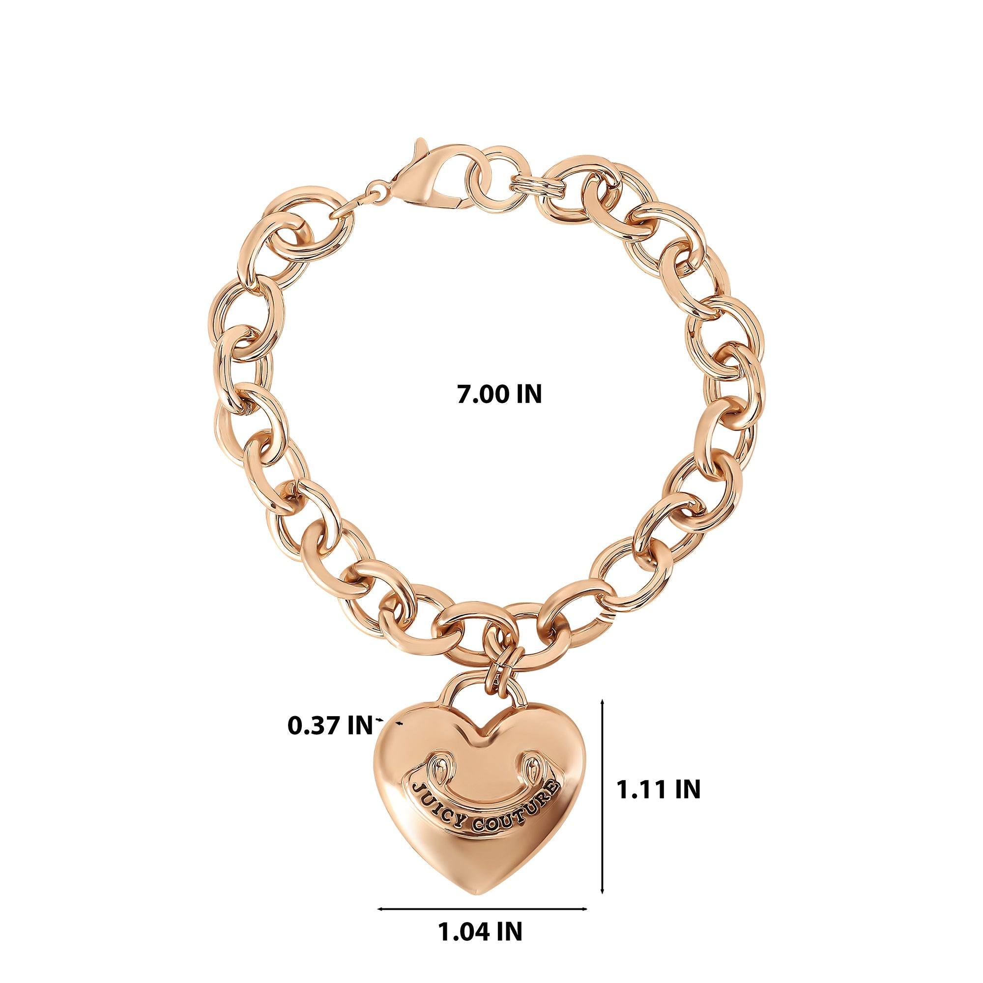 Heart Charm Chain Bracelet - Image 4