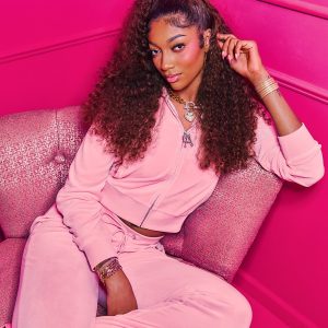 Angel Couture Big Bling Velour Hoodie