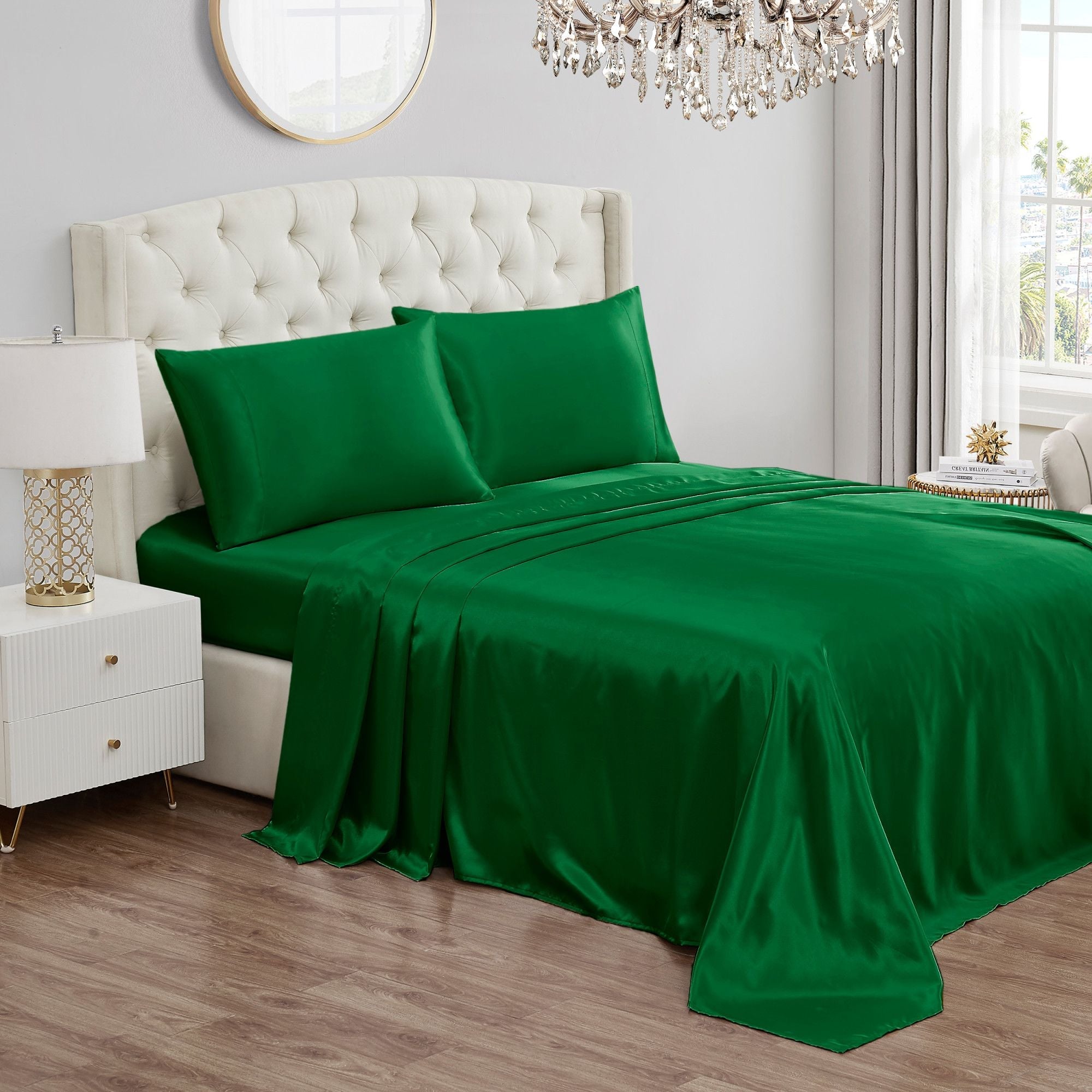 Solid Satin Sheet Set - Image 2
