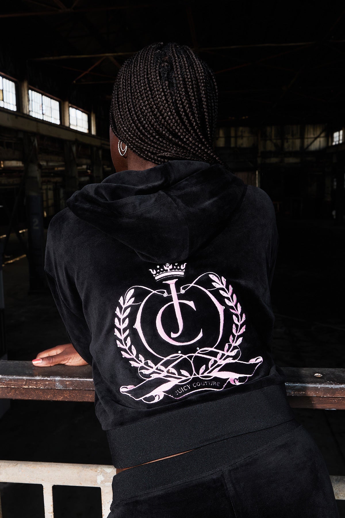 Relaxed Velour Zip Hoodie - Image 2