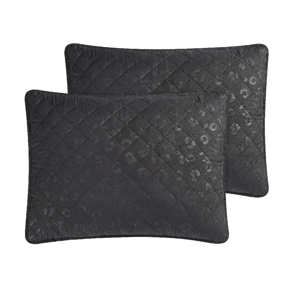 Black Leopard Embossed Quilt Set - Image 3