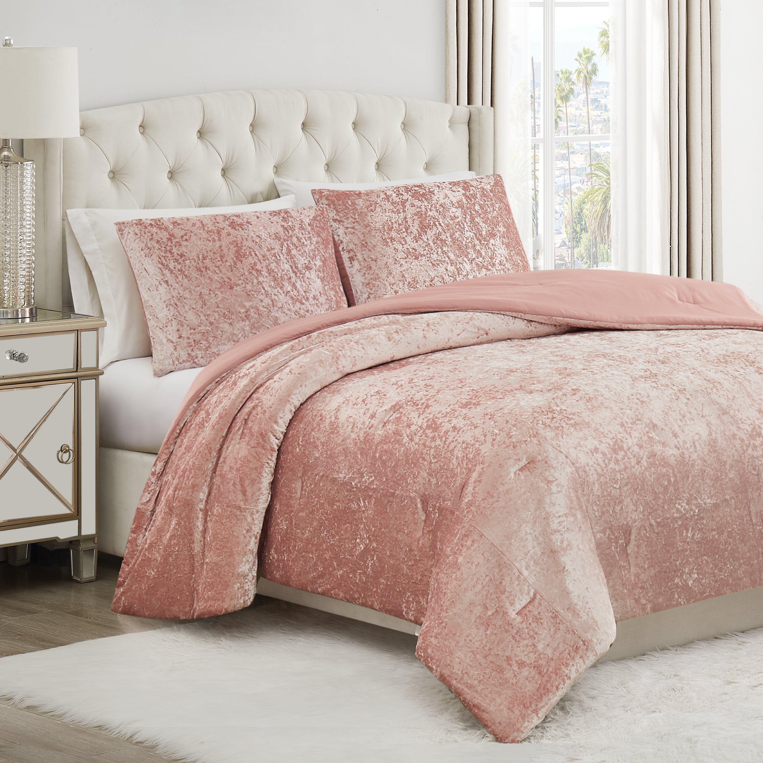 Crushed Velvet Comforter Set - Image 2