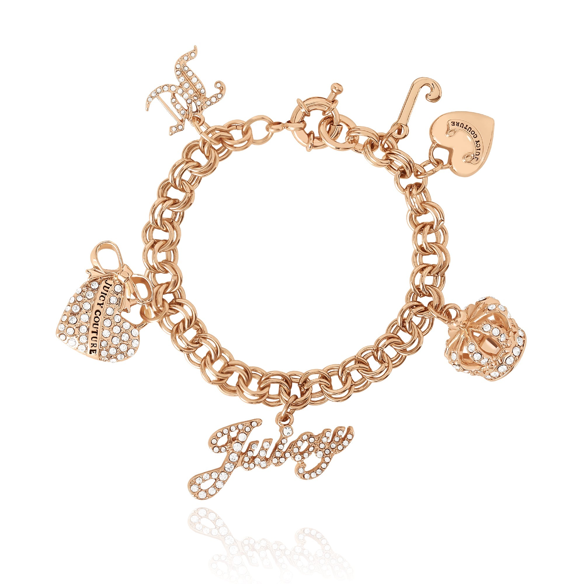 Charm Bracelet with Pave Accents