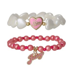 Kids Choose Juicy Heart Charm 2 Piece Bracelet Duo